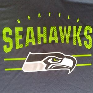 Seattle Seahawks Blue Green Performance T-Shirt Tee Logo Moisture‎ Wicking 3XLT